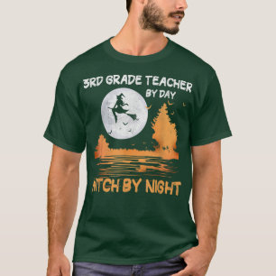 Dozentin nach Tag Hexe nach Nacht Frauensaal T-Shirt