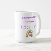 Dozentin Rockstar - Tasse für Spaß Lehrer mit Rege (VorderseiteRechts)
