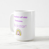 Dozentin Rockstar - Tasse für Spaß Lehrer mit Rege (Vorderseite Links)