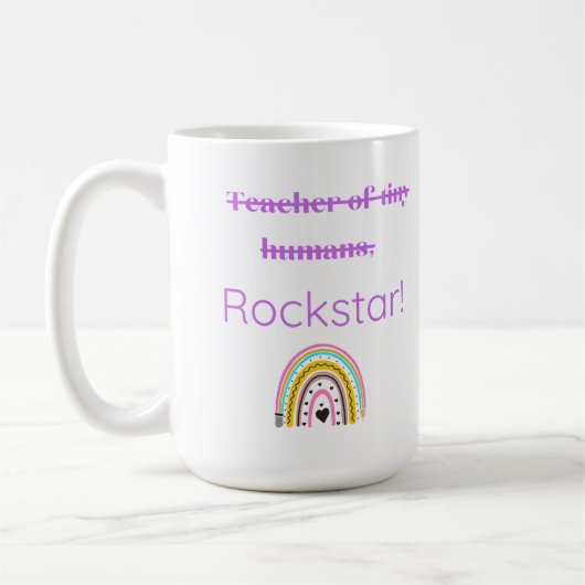 Dozentin Rockstar - Tasse für Spaß Lehrer mit Rege (Links)