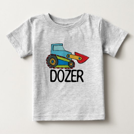 Dozer Bulldozer Transportation Baby T-shirt (Vorderseite)