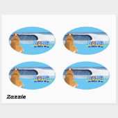 Dozer dankt dem Ozean. Ovaler Aufkleber (Blatt)