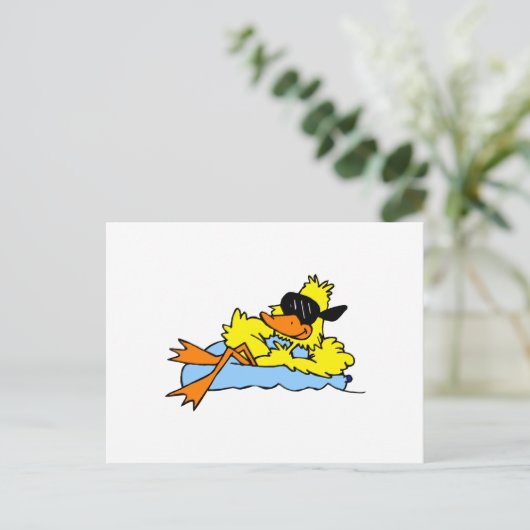 Dozer Duck Postkarte (Stehend Vorderseite)