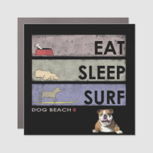 Dozer Surfs Eat Sleep SURF-Wagenmagnet
