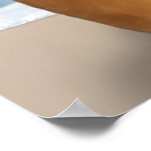 Dozer Surfs...eine Geschichte des echten Hundes Poster (Ecke)