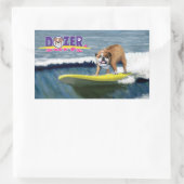 Dozer Surfs eine siegreiche Welle! Rechteckiger Aufkleber (Tasche)