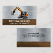 Dozer Vehicle | Metallholz Visitenkarte (Vorne/Hinten)