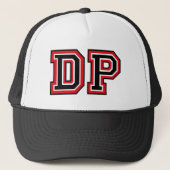 'DP' Monogramm Truckerkappe (Vorderseite)