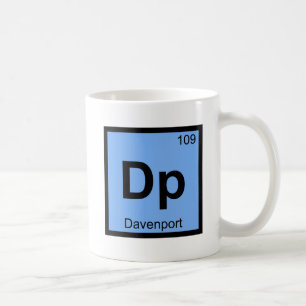 Dp - Periodischer Tabelle der Stadt Davenport Iowa Kaffeetasse