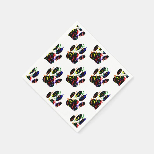 Dpg Paw druckt Konfetti und Party Streamer Muster Serviette (Ecke)