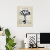 DPM Caduceus Doktor der Medizin Poster (Heimbüro)