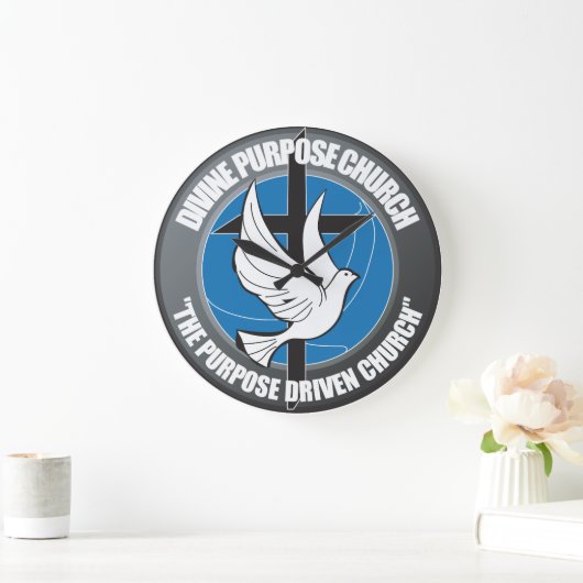 DpP-Logo-Uhr Große Wanduhr (Zuhause)