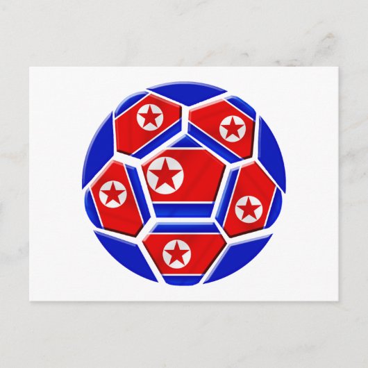 DPR Nordkorea Fahnenball-Liebhaber Geschenke Postkarte (Vorderseite)