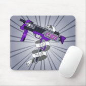 DPS HauptGamer Lila Cartoon Maschinenlaufwerk Mousepad (Mit Mouse)