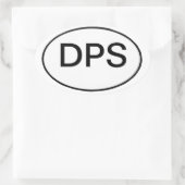 DPS: Internationale Kfz-Regelung. Ovaler Aufkleber (Tasche)
