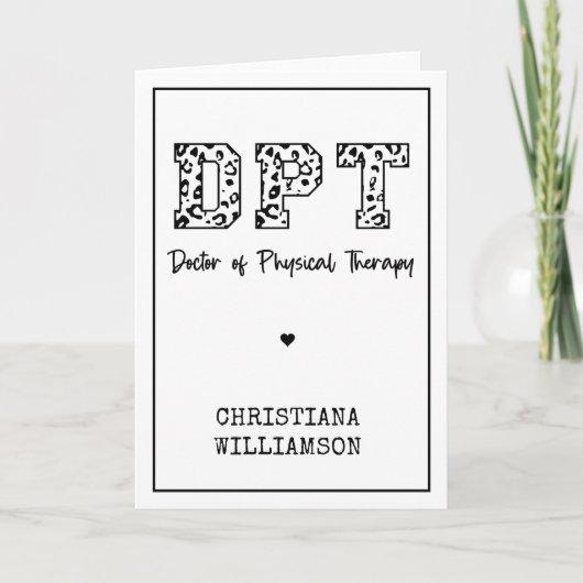 DPT Arzt für Physikalische Therapie Karte (Vorderseite)