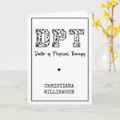 DPT Arzt für Physikalische Therapie Karte (Gelbe Blume)