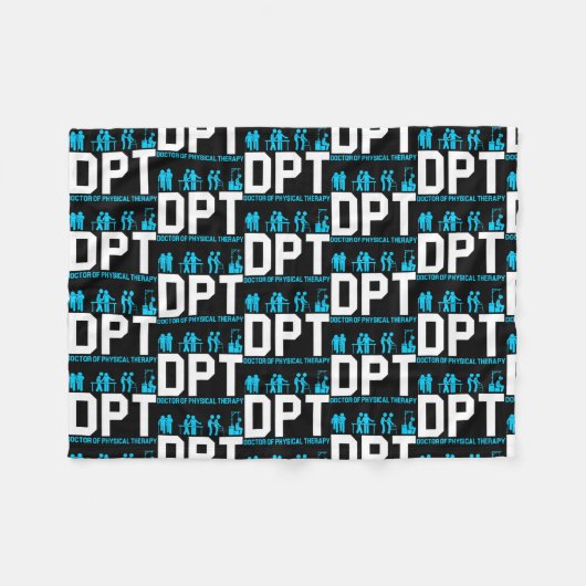 DPT Arzt für Physikalische Therapie Physiotherapie Fleecedecke (Vorderseite (Horizontal))