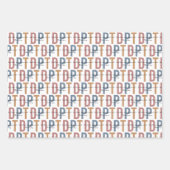 DPT Arzt für Physikalische Therapie Retro-Muster Geschenkpapier Set (Vorderseite)