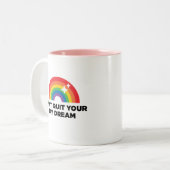 DQYDD Regenbogen-Rosa-Kaffee-Tasse Zweifarbige Tasse (Vorderseite Links)