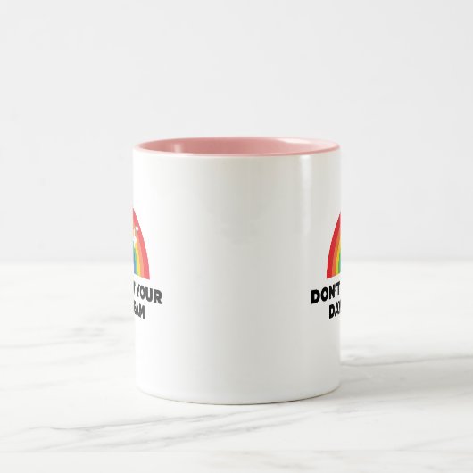 DQYDD Regenbogen-Rosa-Kaffee-Tasse Zweifarbige Tasse (Mittel)