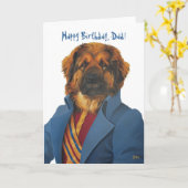 DR066 leonberger, alles Gute zum Geburtstag, Karte (Gelbe Blume)