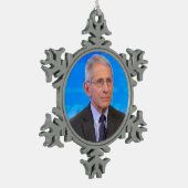 Dr. Anthony Fauci Hero Schneeflocken Zinn-Ornament (Links)