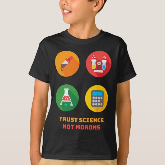 Dr. Anthony Fauci Trust Science Not Morons Retro V T-Shirt (Vorderseite)