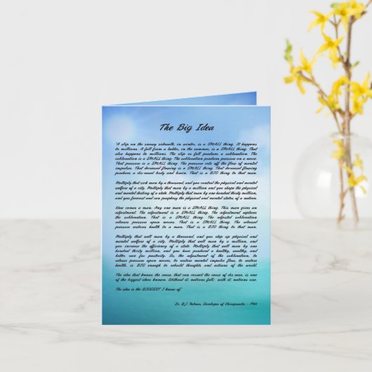 Dr. B J Palmer "The Big Idea" Mitteilungskarten (Gelbe Blume)