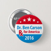Dr. Ben Carson 2016 - Verordnung für Amerika Button (Vorne & Hinten)