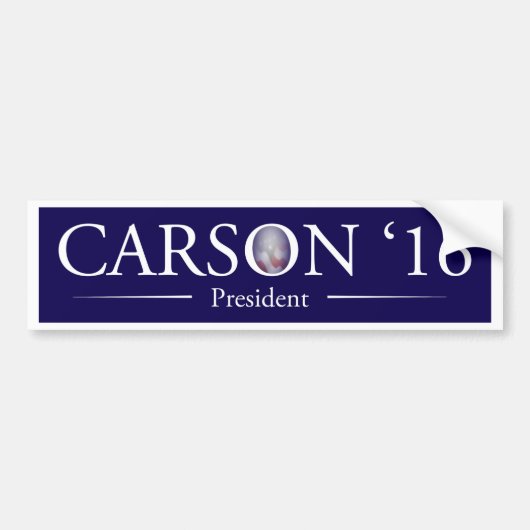 Dr. Ben Carson für Präsidenten Autoaufkleber (Vorne)