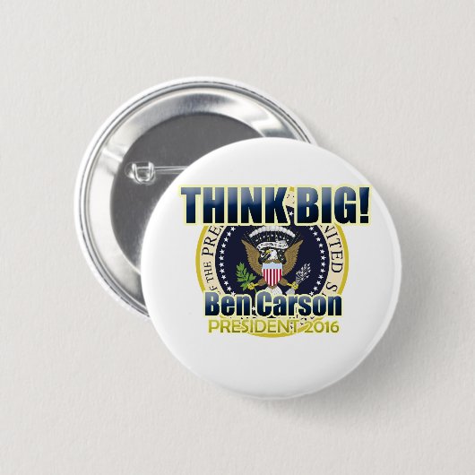 Dr. Ben Carson für Präsidenten Button (Vorne & Hinten)