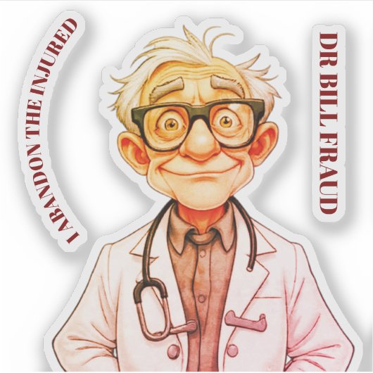 DR BILL BETRUG AUFKLEBER (Vorderseite)
