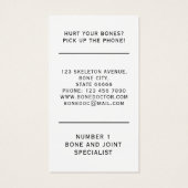 Dr. Bone Specialist Orthopädie Doctor Business Car (Rückseite)