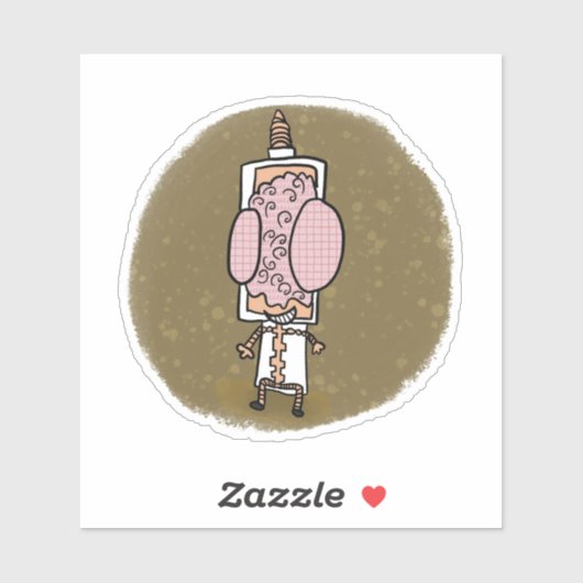 Dr. Brain Comic Book Style Sticker (Blatt)