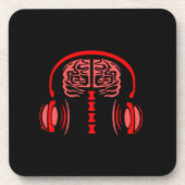 Dr. Brain Tissue Listing to Music Getränkeuntersetzer (Vorderseite)