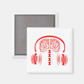Dr. Brain Tissue Listing to Music Magnet (Vorderseite/Rückseite)