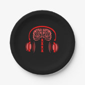 Dr. Brain Tissue Listing to Music Pappteller (Vorderseite)