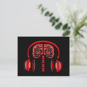 Dr. Brain Tissue Listing to Music Postkarte (Stehend Vorderseite)