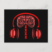 Dr. Brain Tissue Listing to Music Postkarte (Vorderseite)