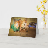 Dr. Corgi und Krankenschwester-schnelle Erholung Karte (Gelbe Blume)