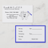 Dr. Cox Card Terminkarte (Vorne/Hinten)