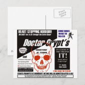 Dr. Crypts Spook Show Postkarte (Vorne/Hinten)