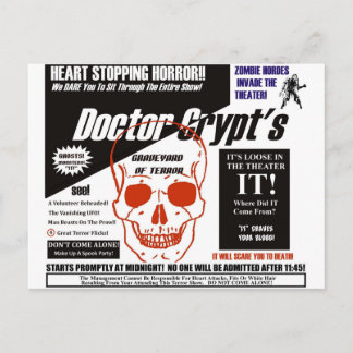 Dr. Crypts Spook Show Postkarte