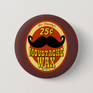 Dr. Dandys Schnurrbartwachs Button