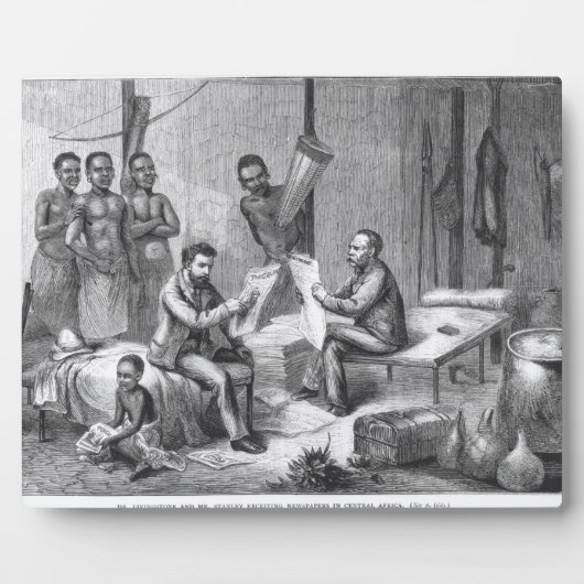 Dr. David Livingstone (1813-73) and Mr. Henry Mort Fotoplatte (Vorderseite)