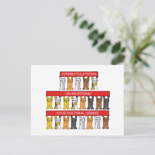 Dr. Degree Gratulationen Postkarte (Stehend Vorderseite)