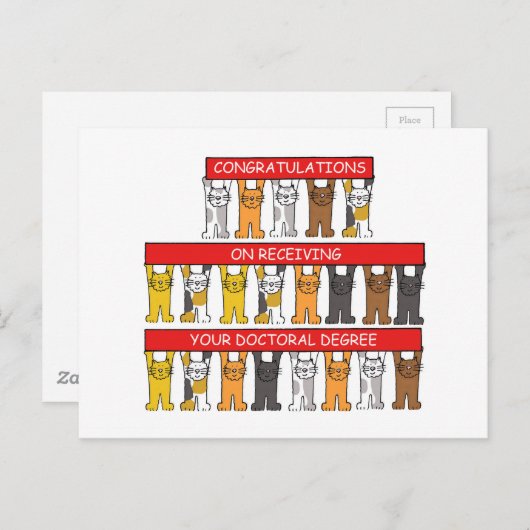 Dr. Degree Gratulationen Postkarte (Vorne/Hinten)