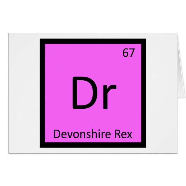 Dr. - Devonshire Rex Cat Chemistry Element Symbol (Vorderseite (Horizontal))