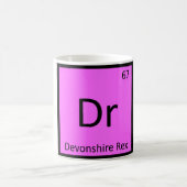 Dr. - Devonshire Rex Cat Chemistry Element Symbol Kaffeetasse (Mittel)